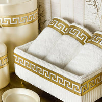 Anka Cream & Gold Bathroom Set