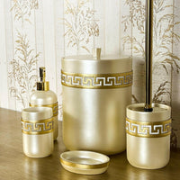 Anka Cream & Gold Bathroom Set