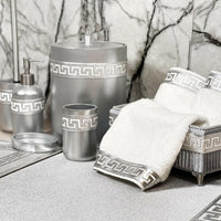 Anka Grey & Silver Bathroom Set