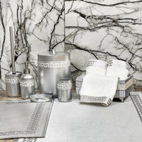 Anka Grey & Silver Bathroom Set