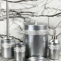Anka Grey & Silver Bathroom Set