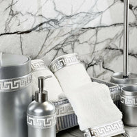 Anka Grey & Silver Bathroom Set