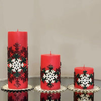 Christmas Snowflake Candle Set