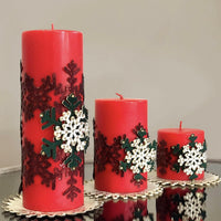 Christmas Snowflake Candle Set