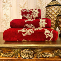 Deva Burgundy Towel Set