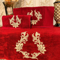 Deva Burgundy Towel Set