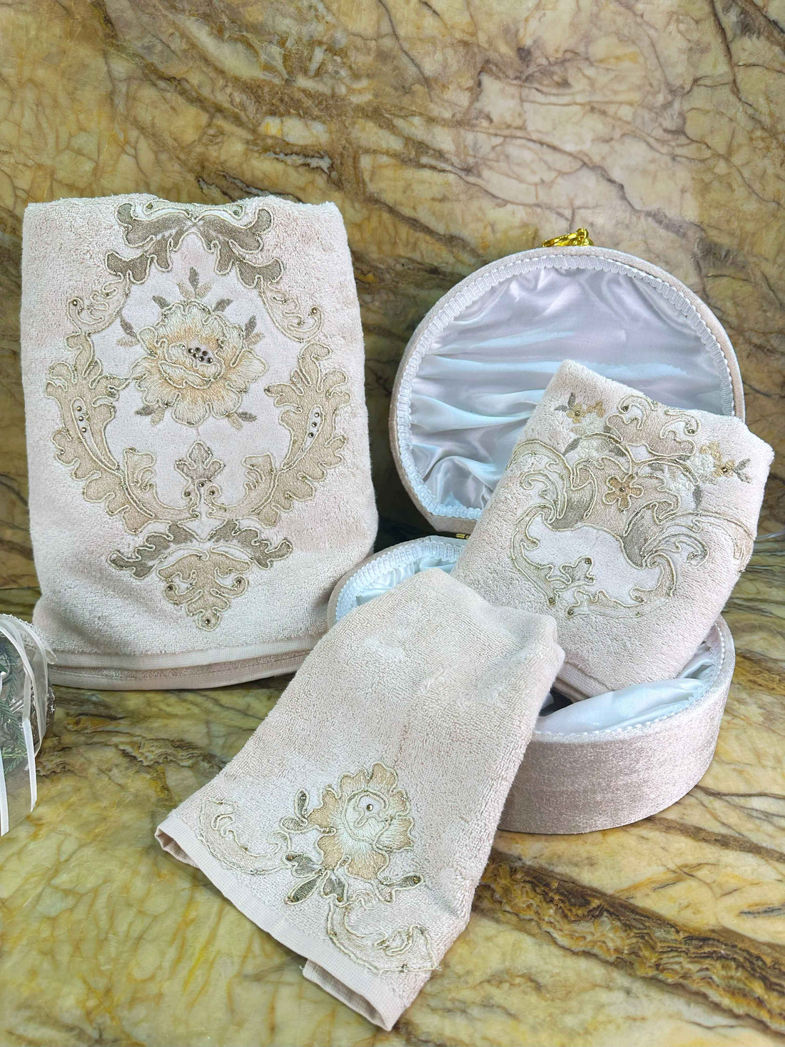 Gelin Beige Towel Set