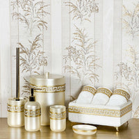 Anka Cream & Gold Bathroom Set