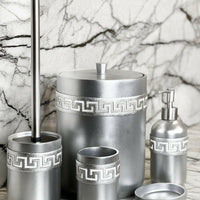 Anka Grey & Silver Bathroom Set