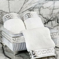 Anka Grey & Silver Bathroom Set