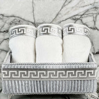 Anka Grey & Silver Bathroom Set