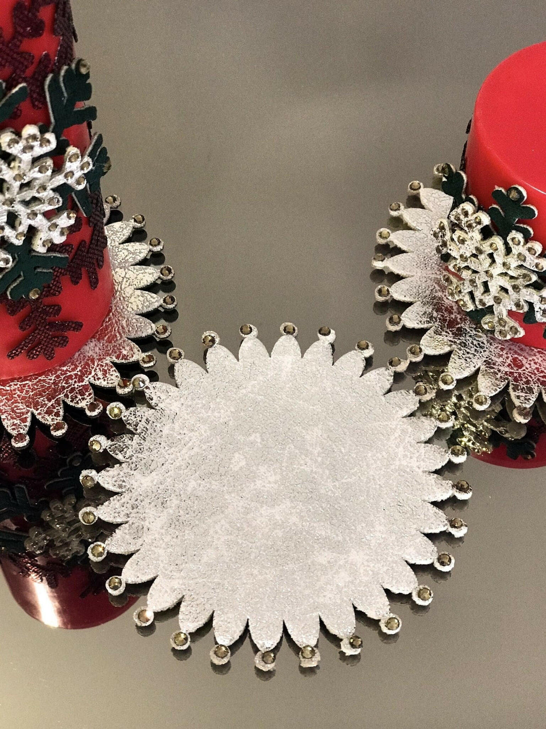 Christmas Snowflake Candle Set