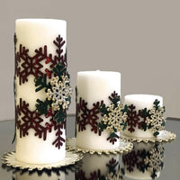 Christmas Snowflake Candle Set