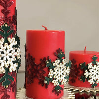 Christmas Snowflake Candle Set