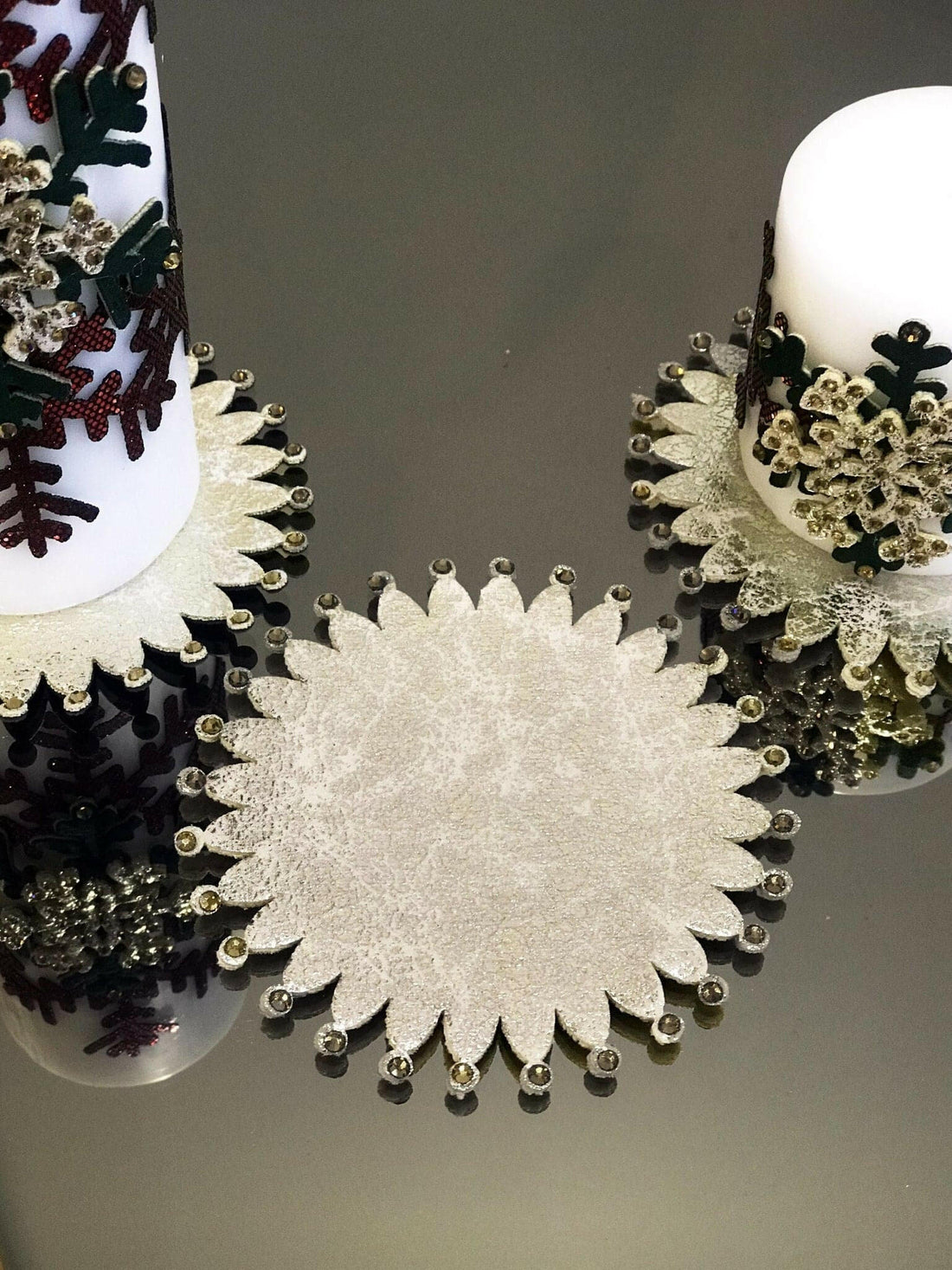 Christmas Snowflake Candle Set
