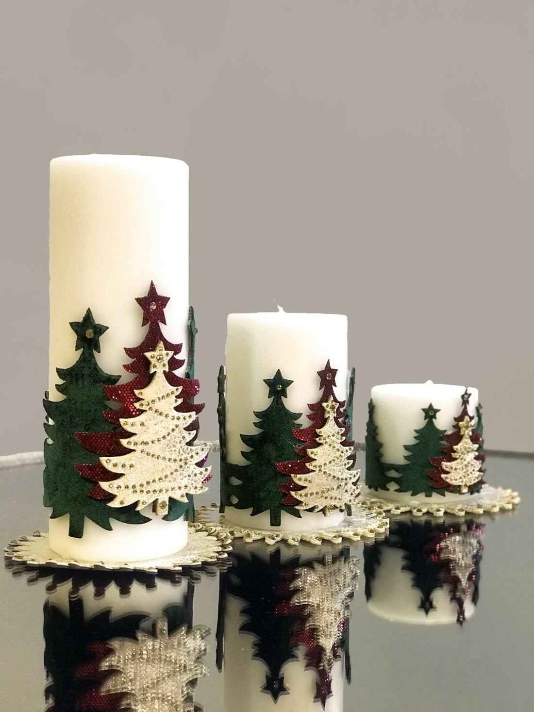 Christmas Tree Candle Set