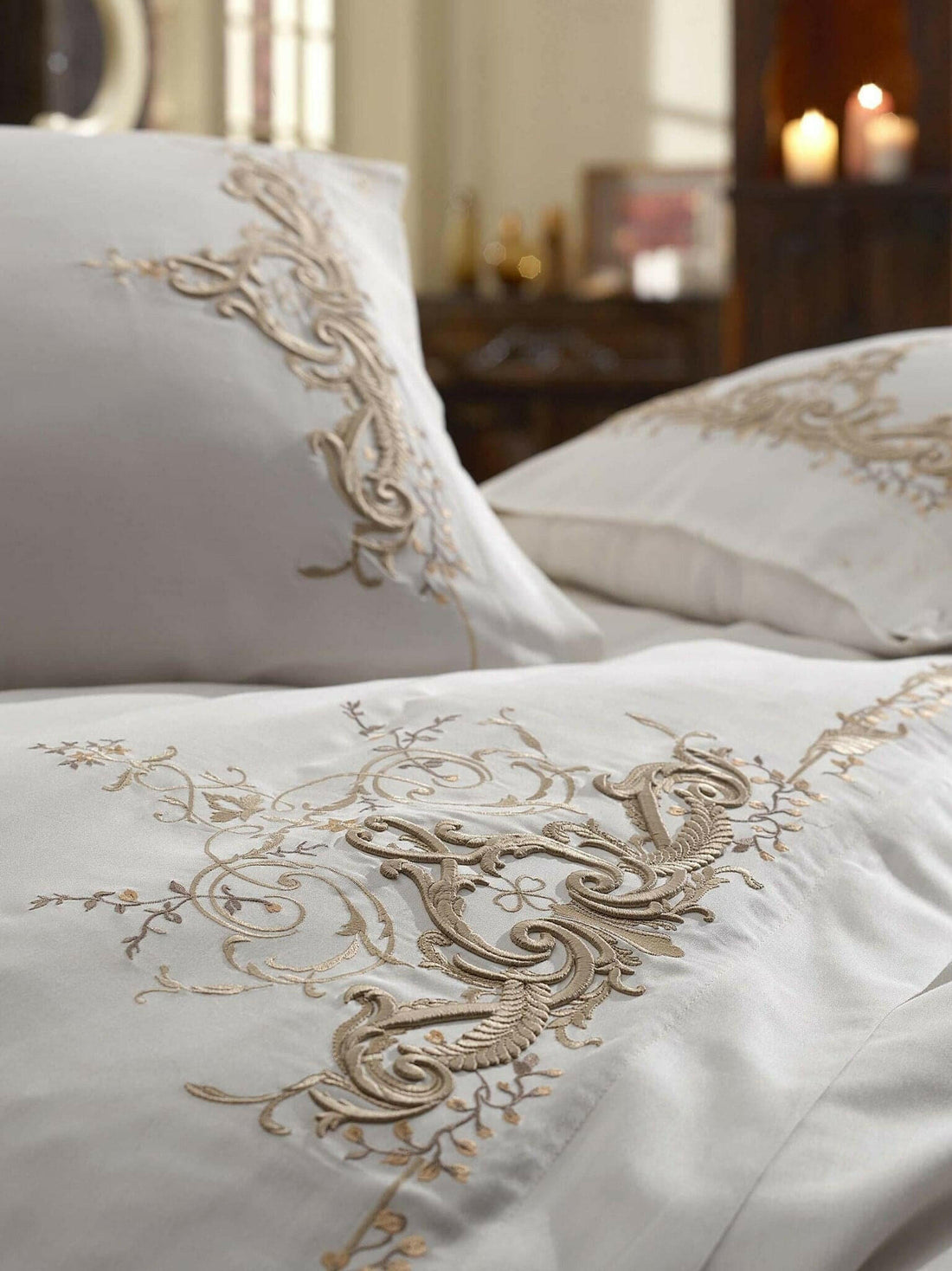 Dantela Olivia - Embroidered Luxury Duvet Cover Set