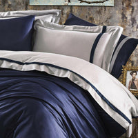 Mira Night Blue - Luxury Duvet Cover Set